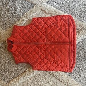 CHAPS Orange Puffer Vest - Medium